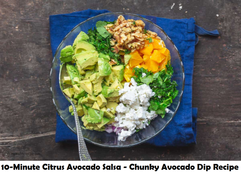 10-Minute Citrus Avocado Salsa - Chunky Avocado Dip Recipe