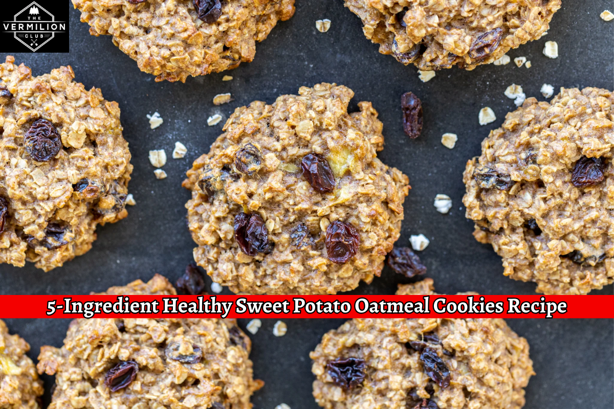 5-Ingredient Healthy Sweet Potato Oatmeal Cookies Recipe
