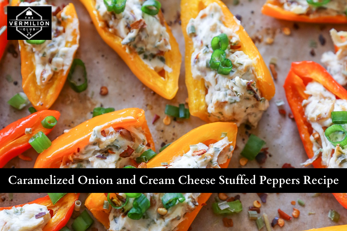 Caramelized Onion and Cream Cheese Stuffed Peppers Recipe