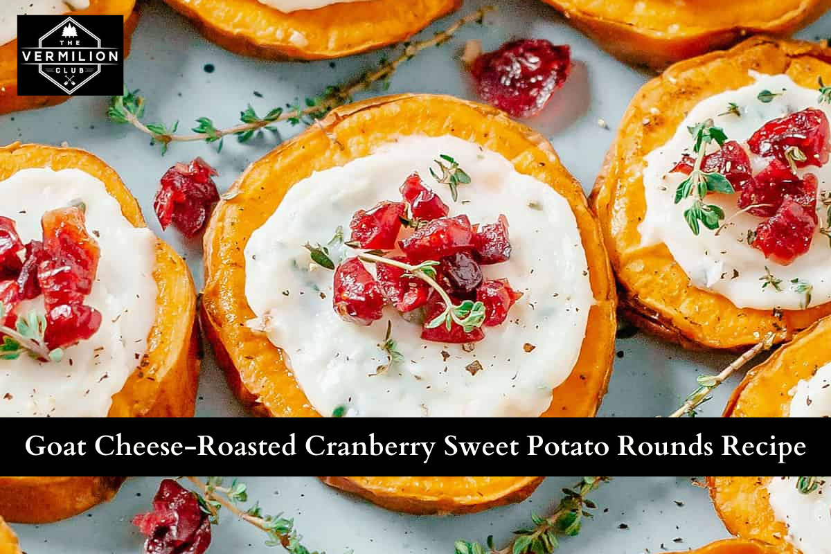 Goat Cheese-Roasted Cranberry Sweet Potato Rounds Recipe