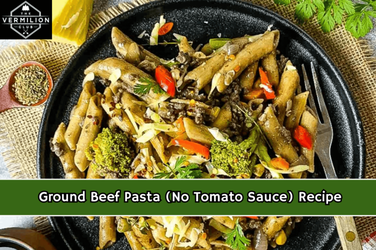 Ground Beef Pasta (No Tomato Sauce) Recipe