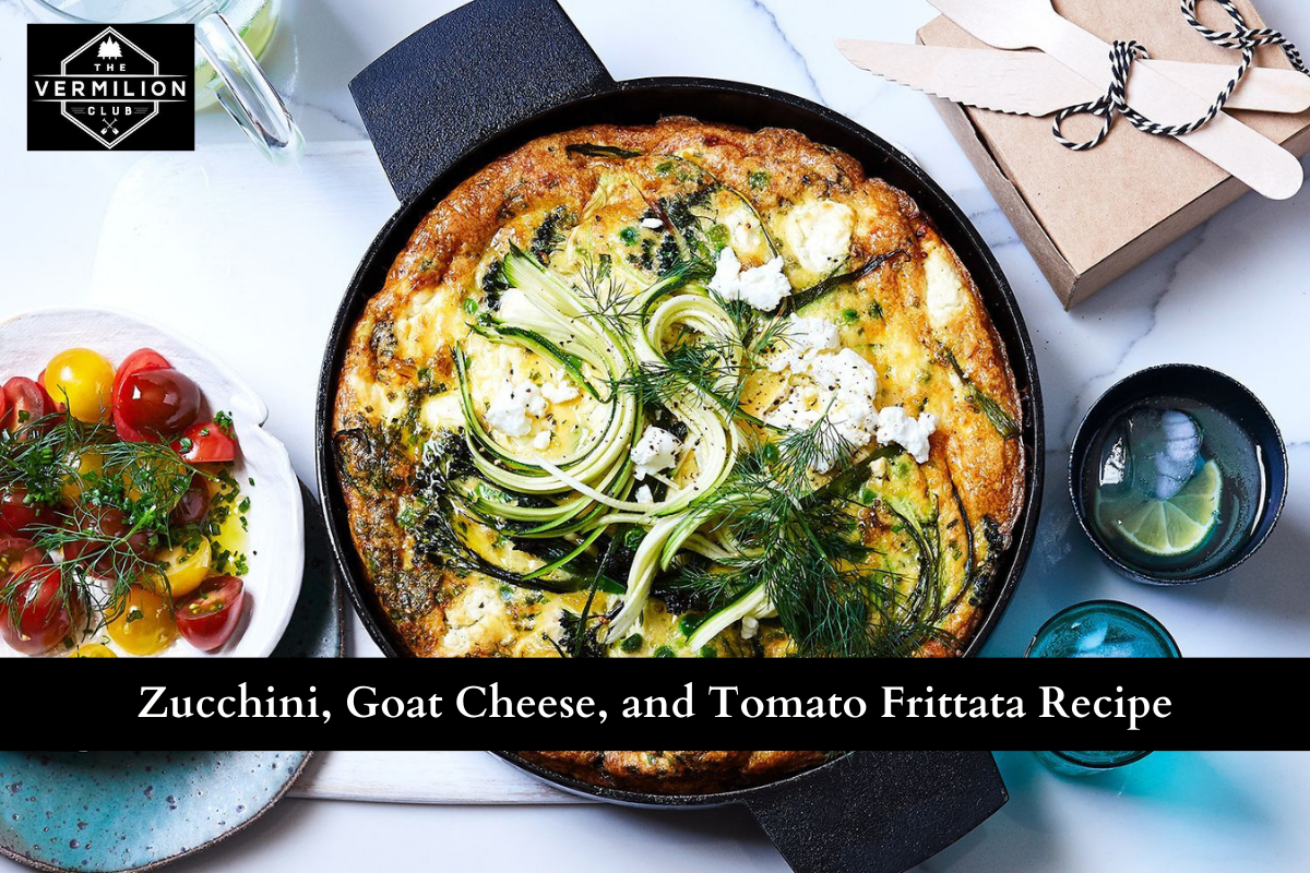 Zucchini, Goat Cheese, and Tomato Frittata Recipe