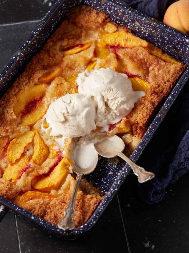 Peach Cobbler Cake Recipe